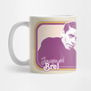 Jacques Brel // Original Retro Style Fan Design Mug